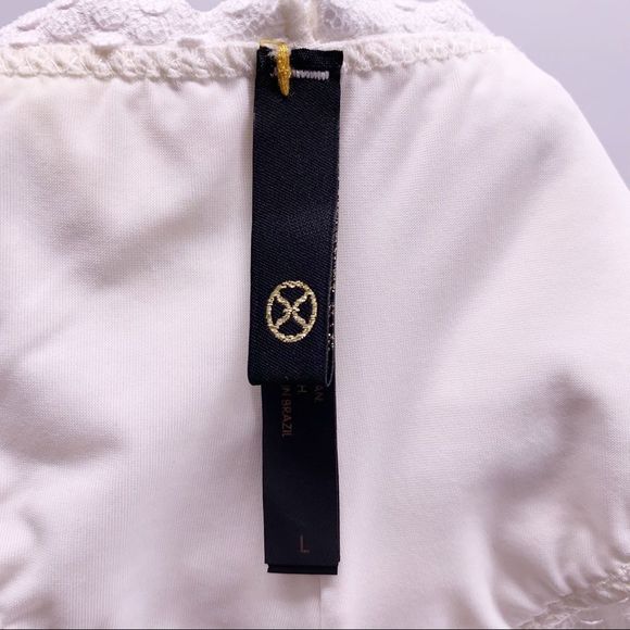 White Textured Low Rise Brazilian Bikini Bottoms - Picture 9 of 9